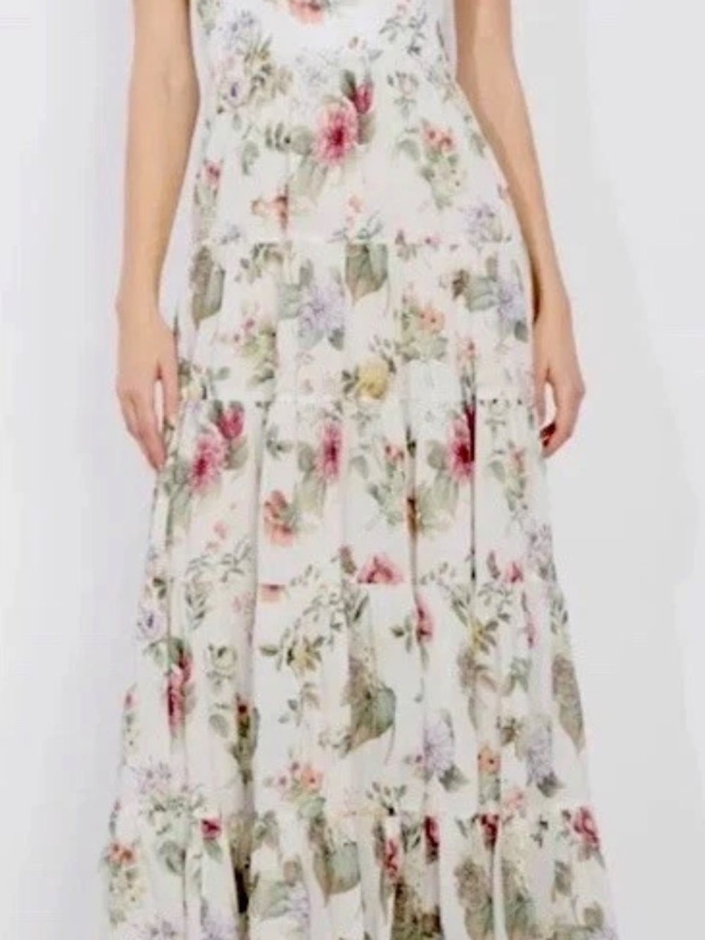 Alice + Olivia Monnie Maxi Dress Floral Sweet Nothings Fairytale Easy Luxury 6 - Picture 3 of 16